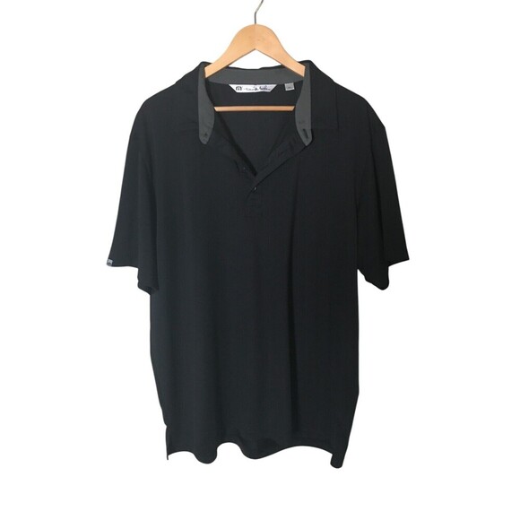 Travis Mathew Shirt Men's Size XXL Black Polo Short Sleeves - Picture 1 of 8